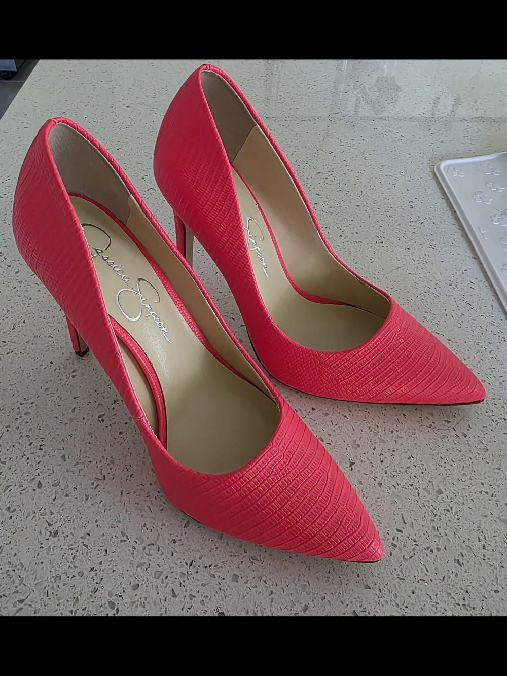 🌸🌷Jessica Simpson Bright Pink High Heels Pumps 7 Womens Spring